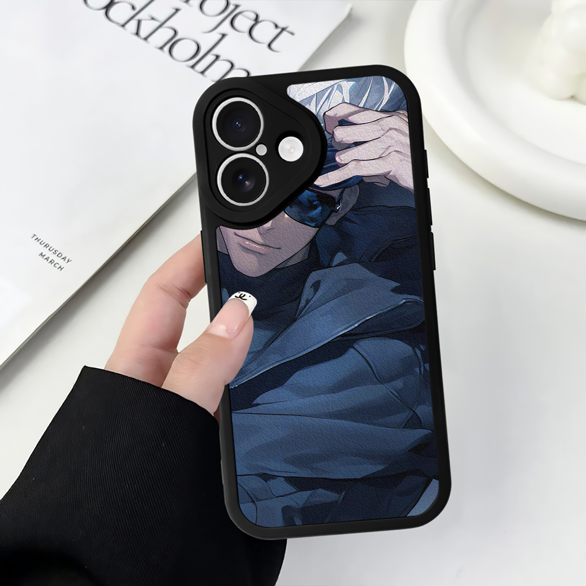（画像用） 呪術廻戦 Jujutsu Kaisen 【iPhone 16シリーズ対応】シリコンスマホケース（レザー調） 材質：シリコン